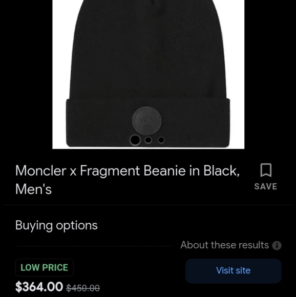 Moncler x fragment 7 beanie 100% wool - Picture 2 of 2